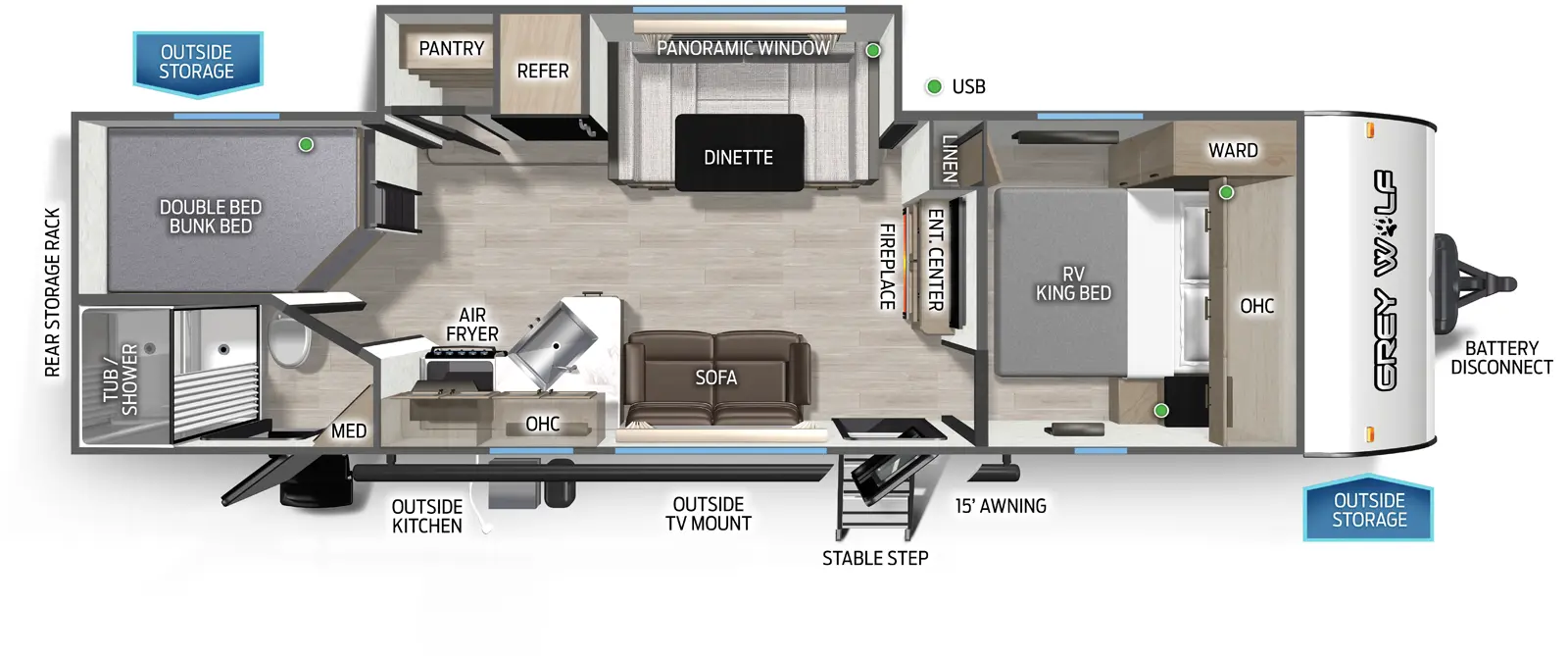 Cherokee Black Label 26BRBBL Floorplan